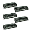 5-Pack Compatible HP CE505A (HP 05A) Black Toner Cartridge