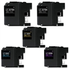 Compatible Brother Set of 5 Extra High Yield Ink Cartridge (LC207BK, LC205C, LC205M, LC205Y) - Replacement Ink Cartridge for MFC-J4320/4420/4620/5520/5620/5720DW