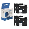 Brother TZ-S221/TZE-S221 P-touch Black on White 9mm 3/8" Label Tape